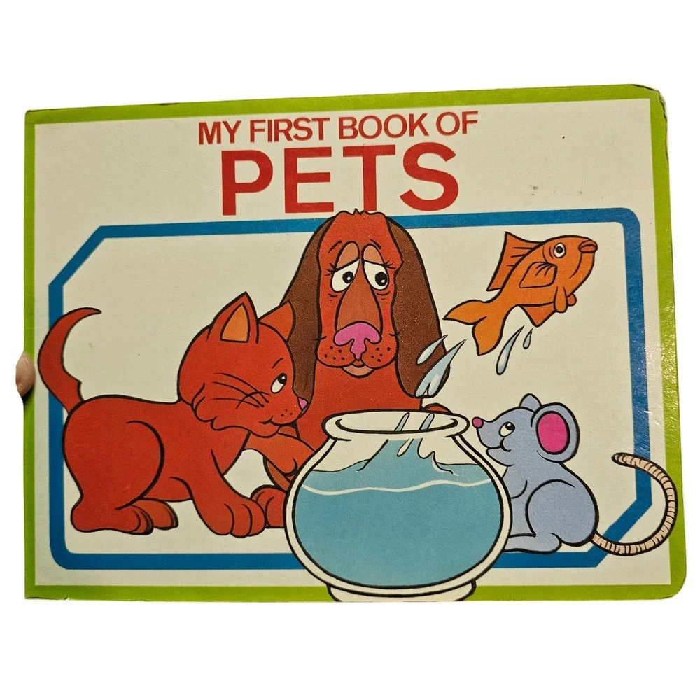 Vintage My First Book of‎ Pets Peter Haddock Board Book ISBN 0710507321